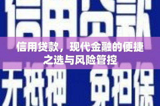 川汇信用贷款，现代金融的便捷之选与风险管控