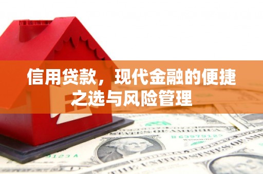 川汇信用贷款，现代金融的便捷之选与风险管理