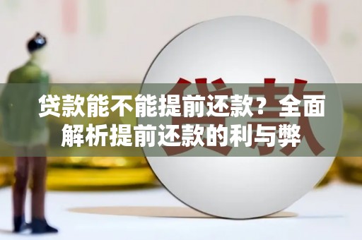 川汇贷款能不能提前还款？全面解析提前还款的利与弊