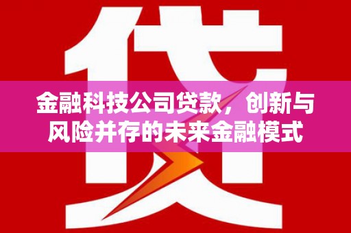川汇金融科技公司贷款，创新与风险并存的未来金融模式