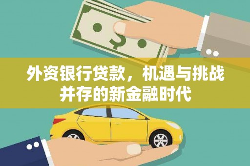 川汇外资银行贷款，机遇与挑战并存的新金融时代