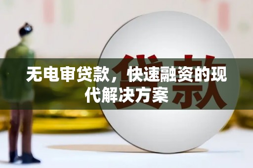 川汇无电审贷款，快速融资的现代解决方案