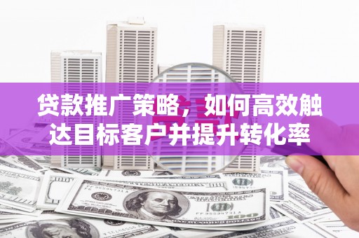 川汇贷款推广策略，如何高效触达目标客户并提升转化率