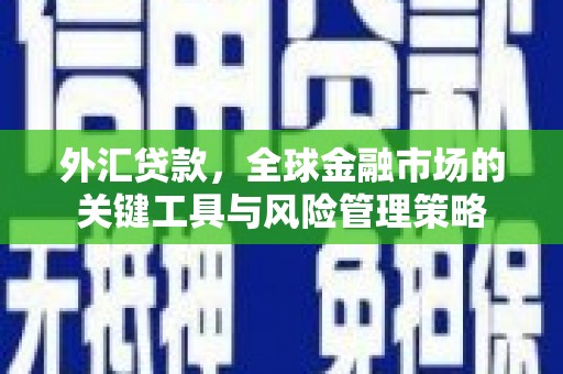 川汇外汇贷款，全球金融市场的关键工具与风险管理策略