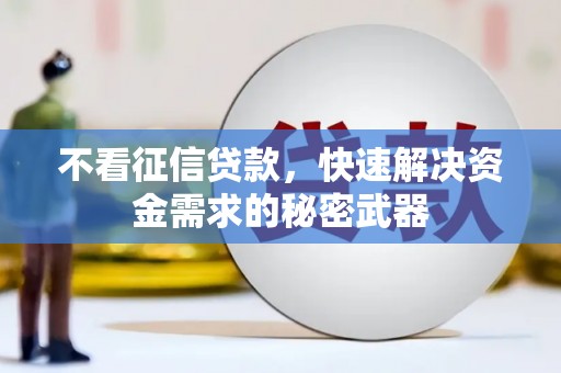 川汇不看征信贷款，快速解决资金需求的秘密武器