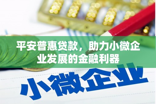 川汇平安普惠贷款，助力小微企业发展的金融利器