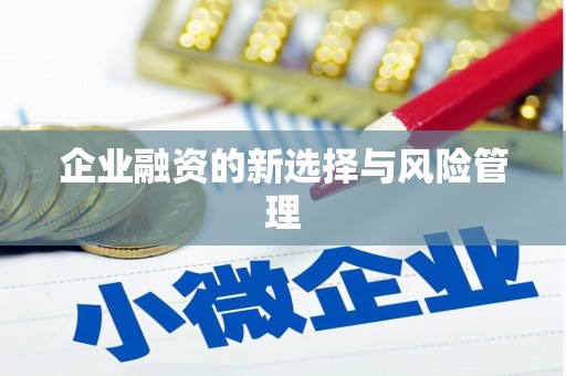 川汇企业融资的新选择与风险管理
